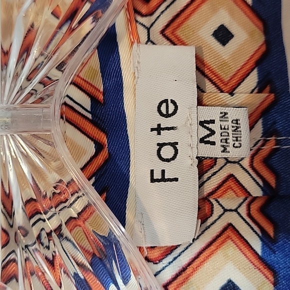 Fate button down satin long sleeve border blouse - Picture 3 of 10